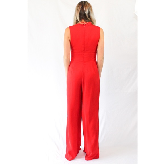 Sugar + Lips red jumpsuit with choker detail - Picture 3 of 3